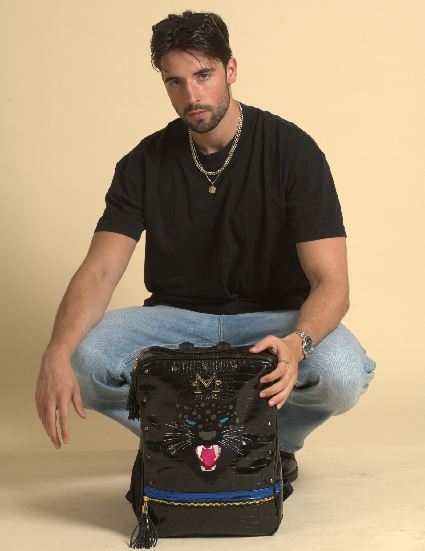 Men's Black Backpack